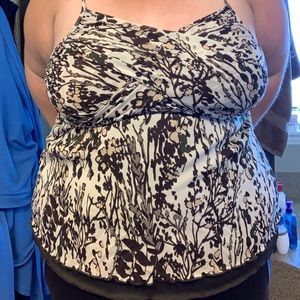 Lane Bryant layered tank with gathered bust